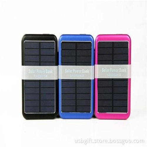 Power bank, portable external solar power bank with super thin case and USB charger